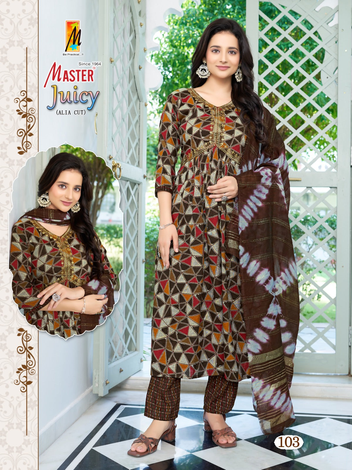 Juicy Alia Cut Master Capsule Print Readymade Pant Style Suits Manufacturer