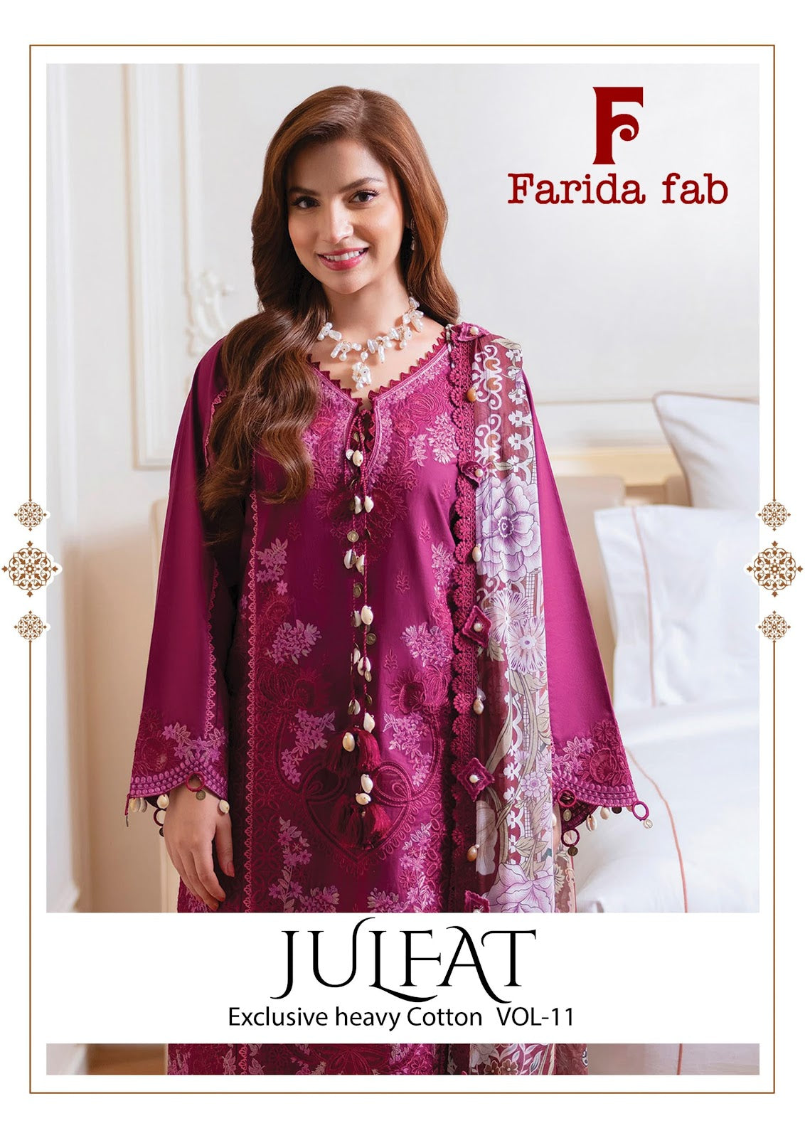 Julfat Vol 11 Farida Fab Lawn Cotton Karachi Salwar Suits Supplier