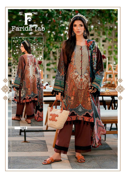 Julfat Vol 11 Farida Fab Lawn Cotton Karachi Salwar Suits Supplier