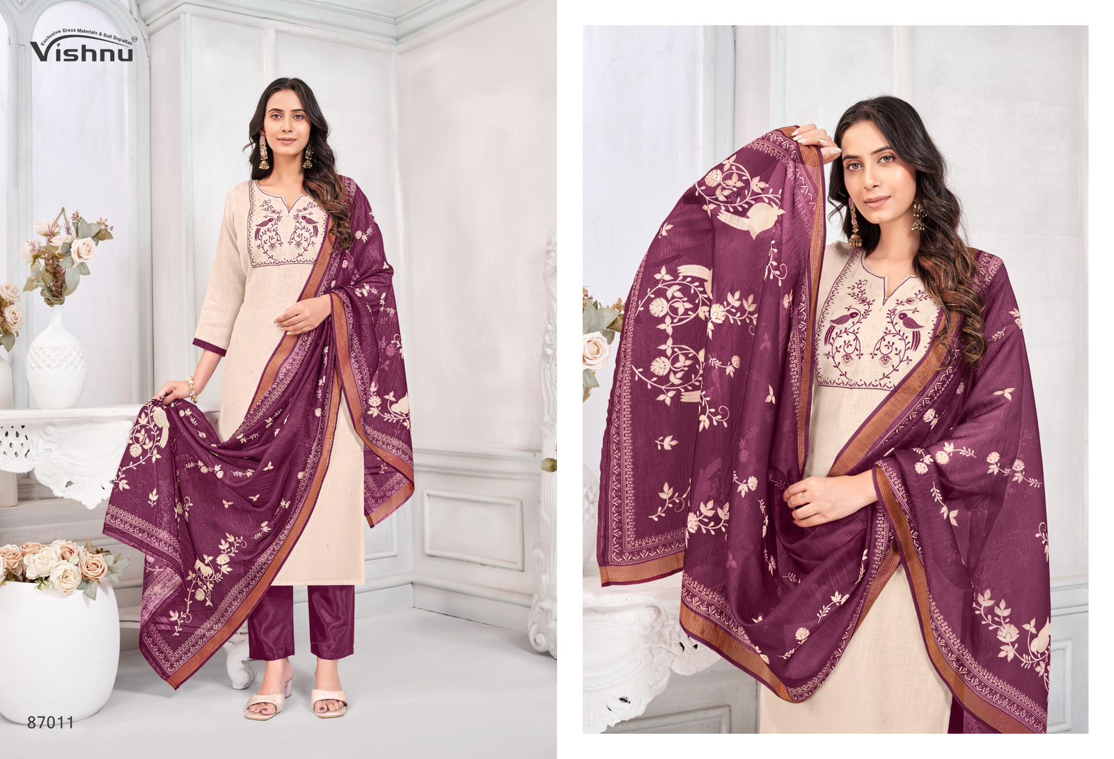 Juliana Vishnu Impex Linen Pant Style Suits Supplier Ahmedabad