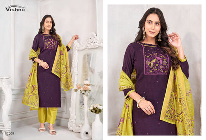 Juliana Vishnu Impex Linen Pant Style Suits Supplier Ahmedabad