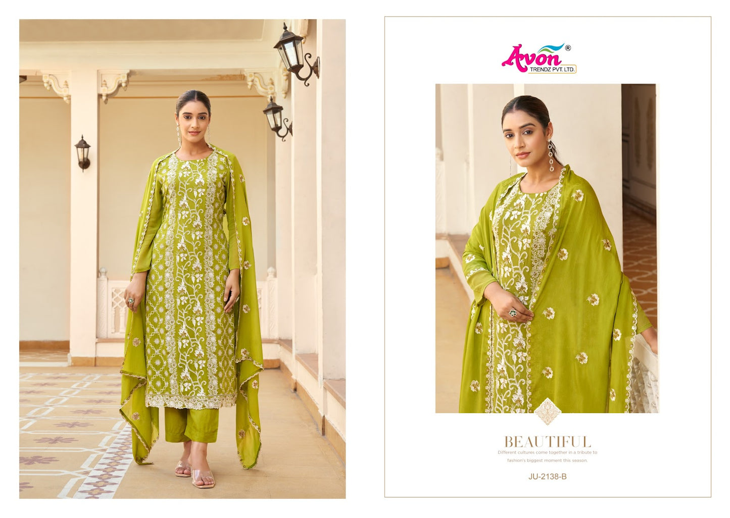 Julie Avon Trendz Viscose Georgette Pant Style Suits Supplier Ahmedabad