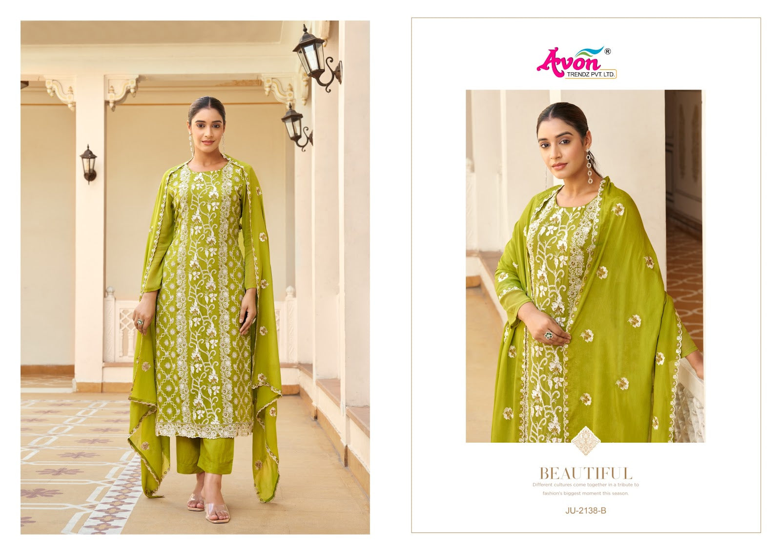 Julie Avon Trendz Viscose Georgette Pant Style Suits Supplier Ahmedabad