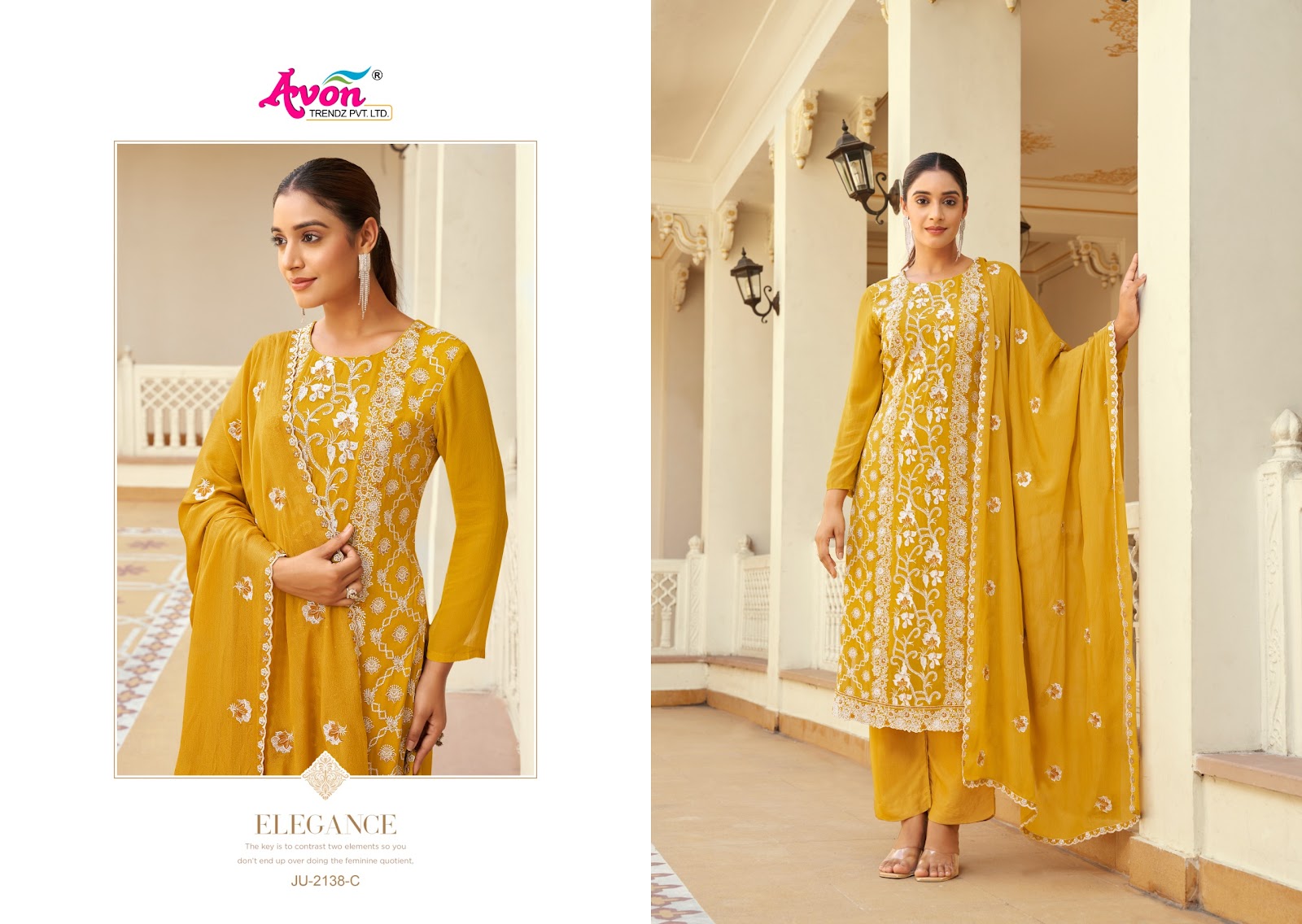 Julie Avon Trendz Viscose Georgette Pant Style Suits Supplier Ahmedabad