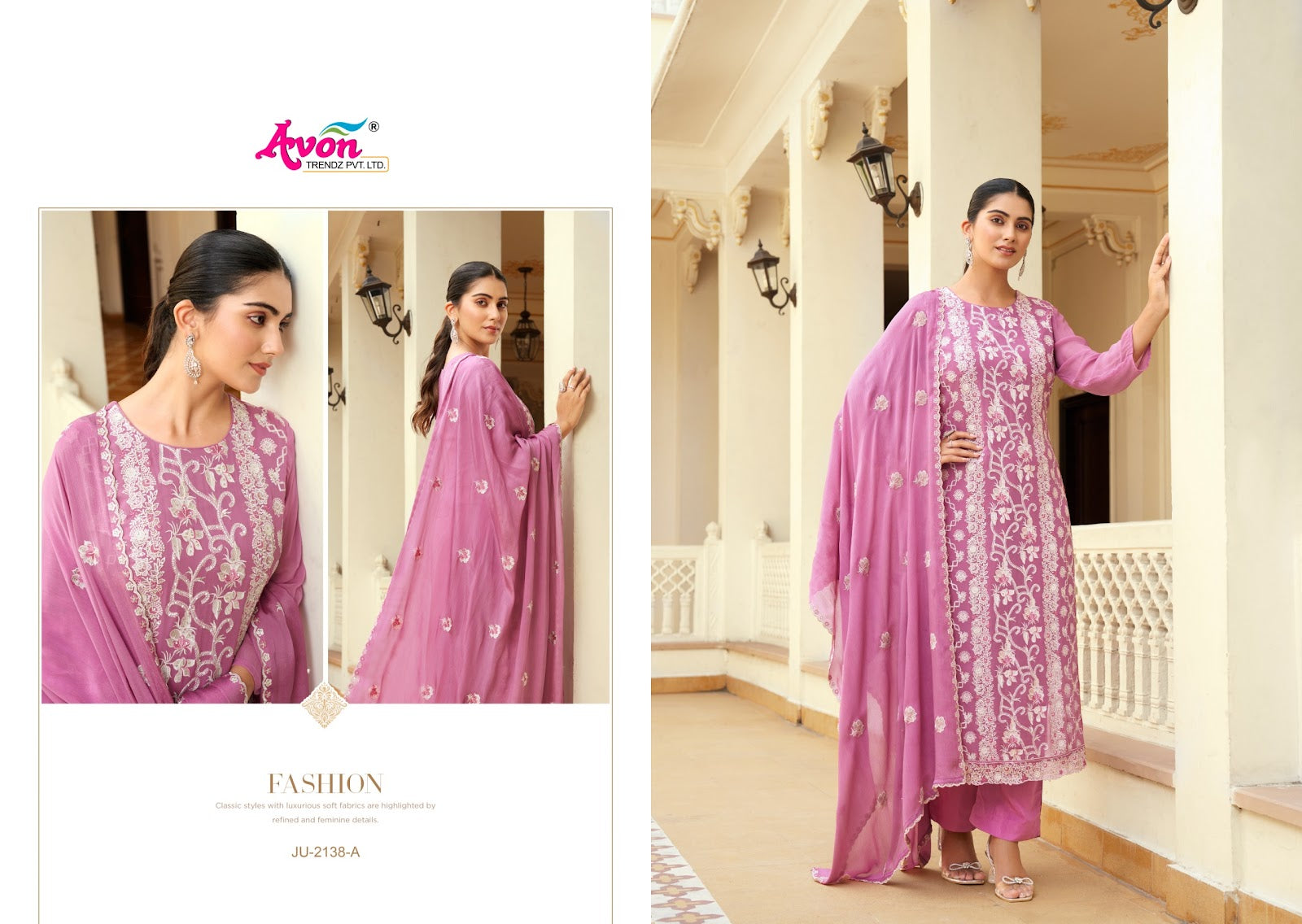 Julie Avon Trendz Viscose Georgette Pant Style Suits Supplier Ahmedabad