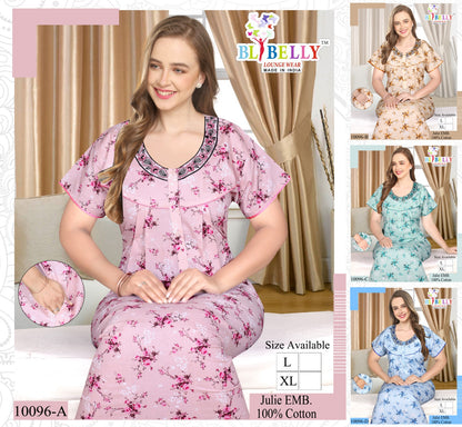 Julie Belly Cotton Night Gowns Wholesale Price