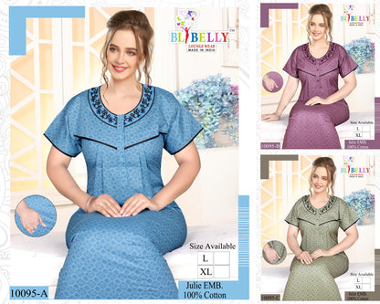Julie Belly Cotton Night Gowns Wholesale Price