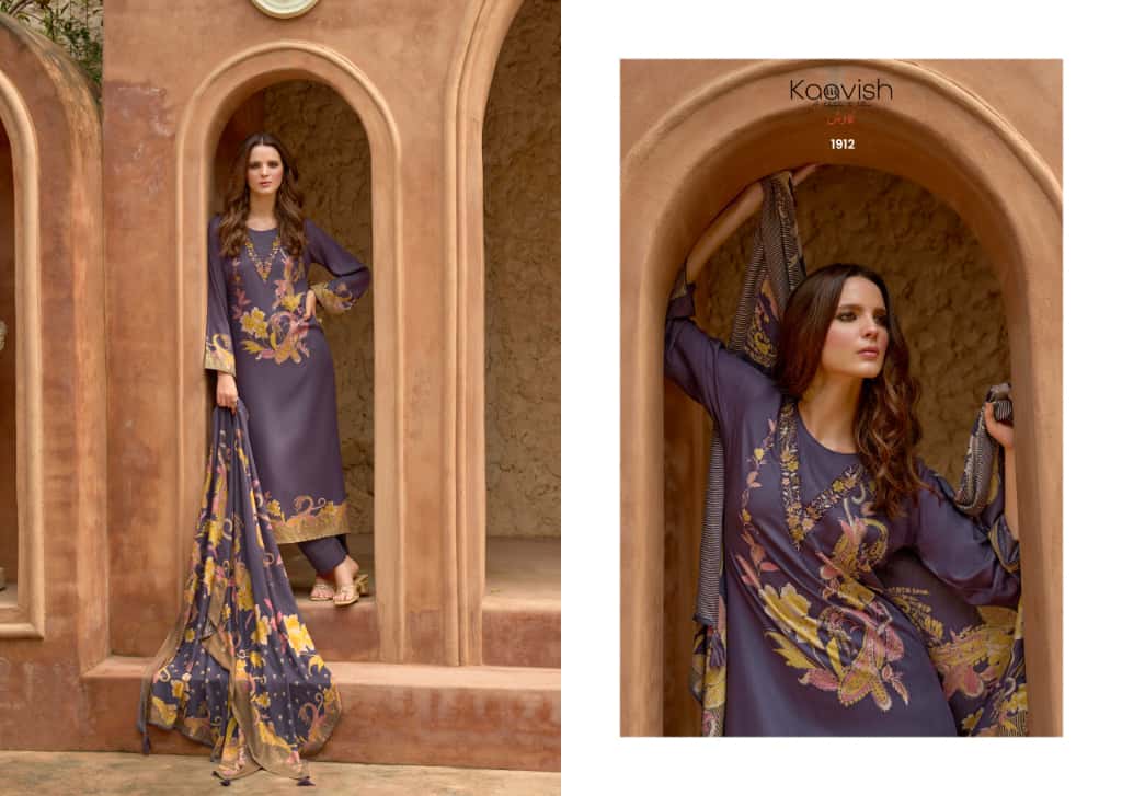 Julie Kilory Kaavish Viscose Pashmina Suits Wholesale Price