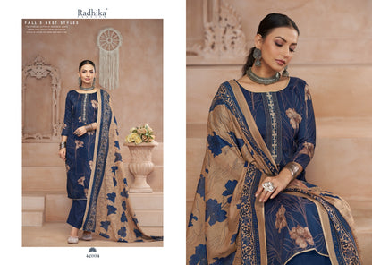 Julie Radhika Fashion Azara Jam Cotton Karachi Salwar Suits Manufacturer Gujarat