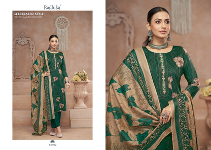 Julie Radhika Fashion Azara Jam Cotton Karachi Salwar Suits Manufacturer Gujarat