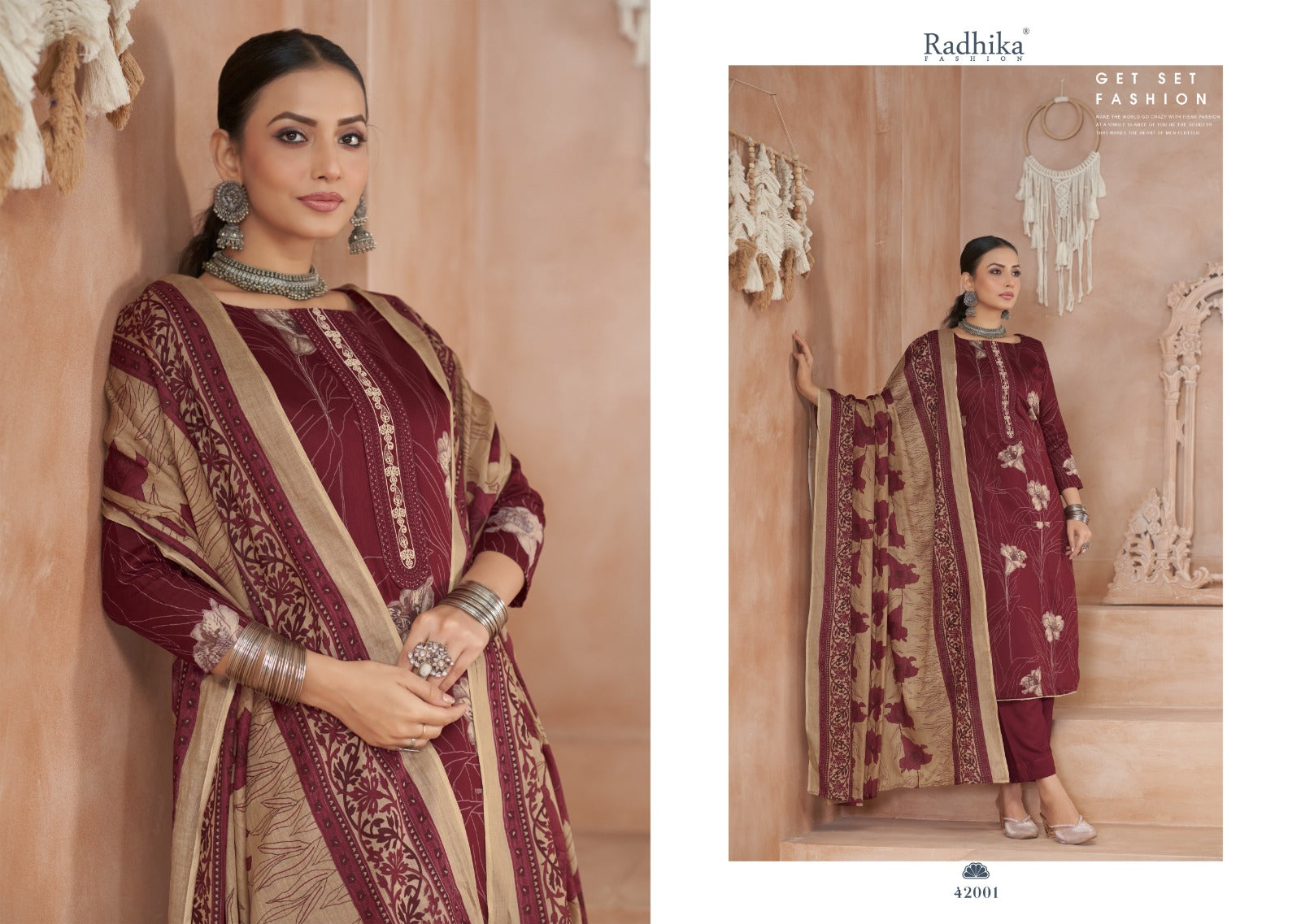 Julie Radhika Fashion Azara Jam Cotton Karachi Salwar Suits Manufacturer Gujarat