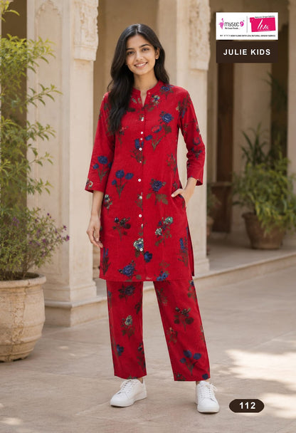 Julie Vol 1 Mystic 9 Viscose Girls Co Ord Set Wholesaler Gujarat