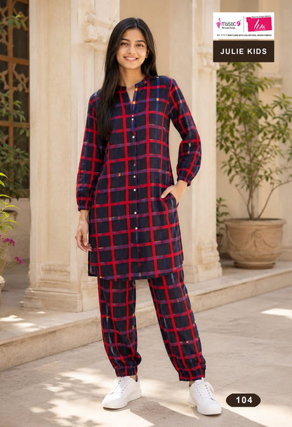 Julie Vol 1 Mystic 9 Viscose Girls Co Ord Set Wholesaler Gujarat