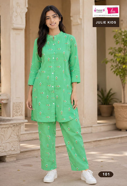 Julie Vol 1 Mystic 9 Viscose Girls Co Ord Set Wholesaler Gujarat