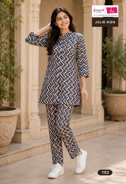 Julie Vol 1 Mystic 9 Viscose Girls Co Ord Set Wholesaler Gujarat