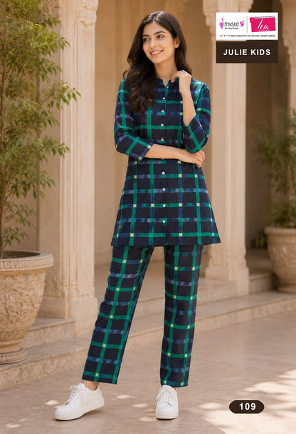 Julie Vol 1 Mystic 9 Viscose Girls Co Ord Set Wholesaler Gujarat