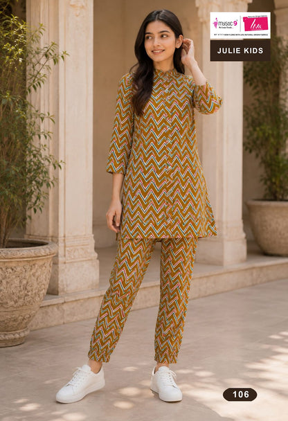 Julie Vol 1 Mystic 9 Viscose Girls Co Ord Set Wholesaler Gujarat