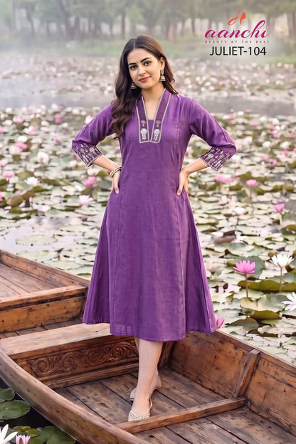 Juliet Aanchi A-Line Kurti Exporter Gujarat
