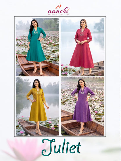 Juliet Aanchi A-Line Kurti Exporter Gujarat