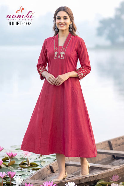 Juliet Aanchi A-Line Kurti Exporter Gujarat
