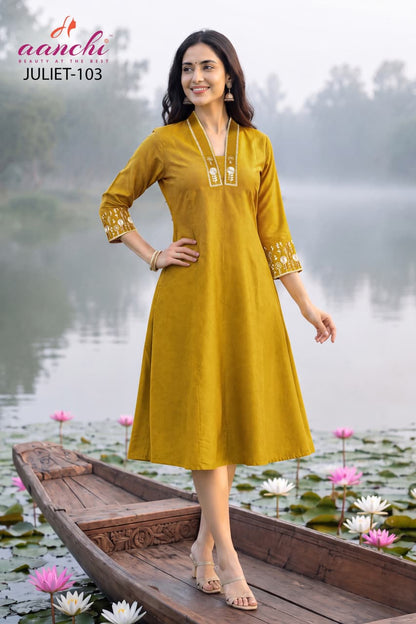 Juliet Aanchi A-Line Kurti Exporter Gujarat