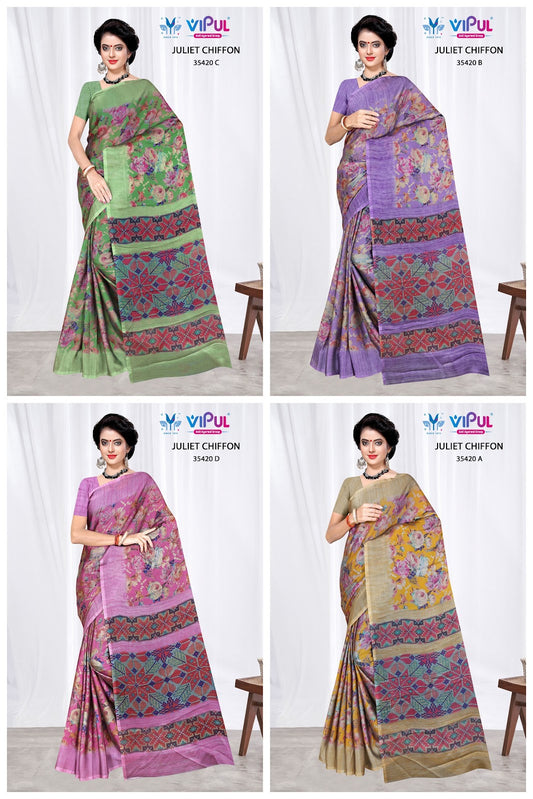 Juliet Chiffon 35420 Vipul Sarees Manufacturer