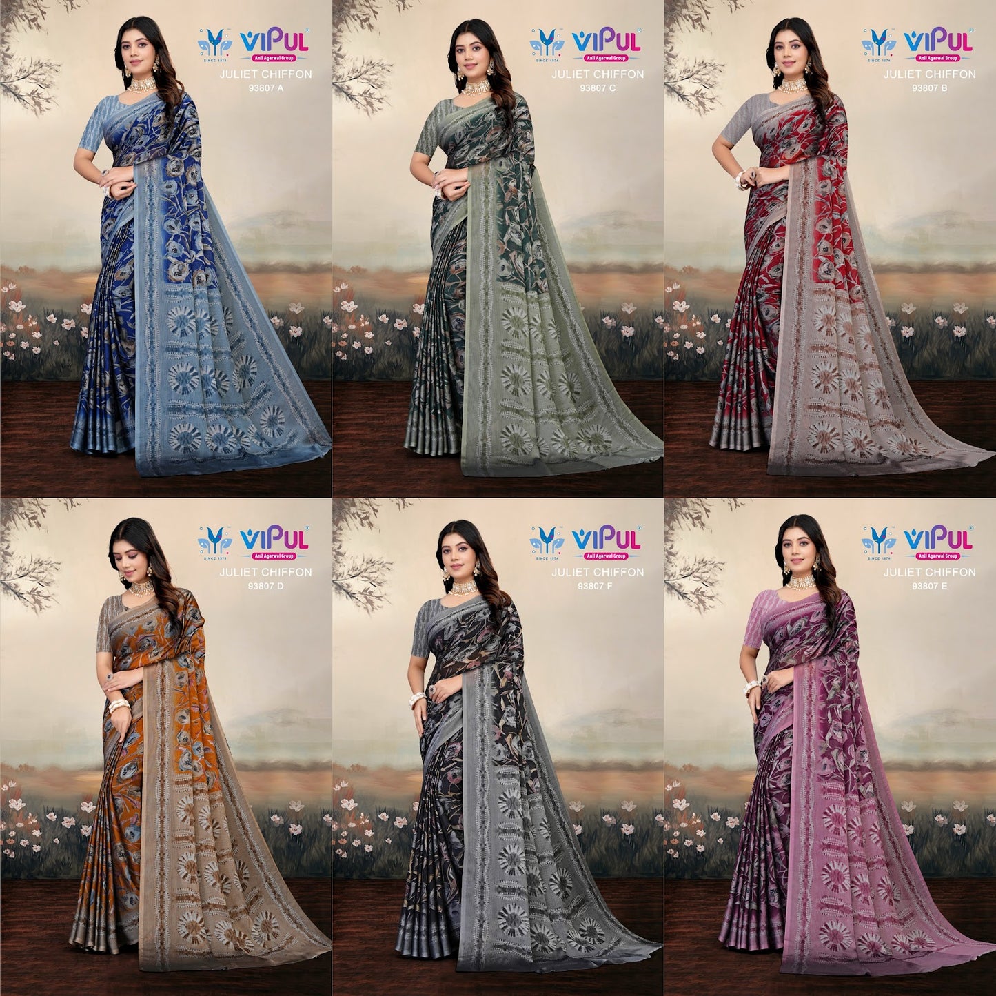 Juliet Chiffon Vipul Sarees Supplier India