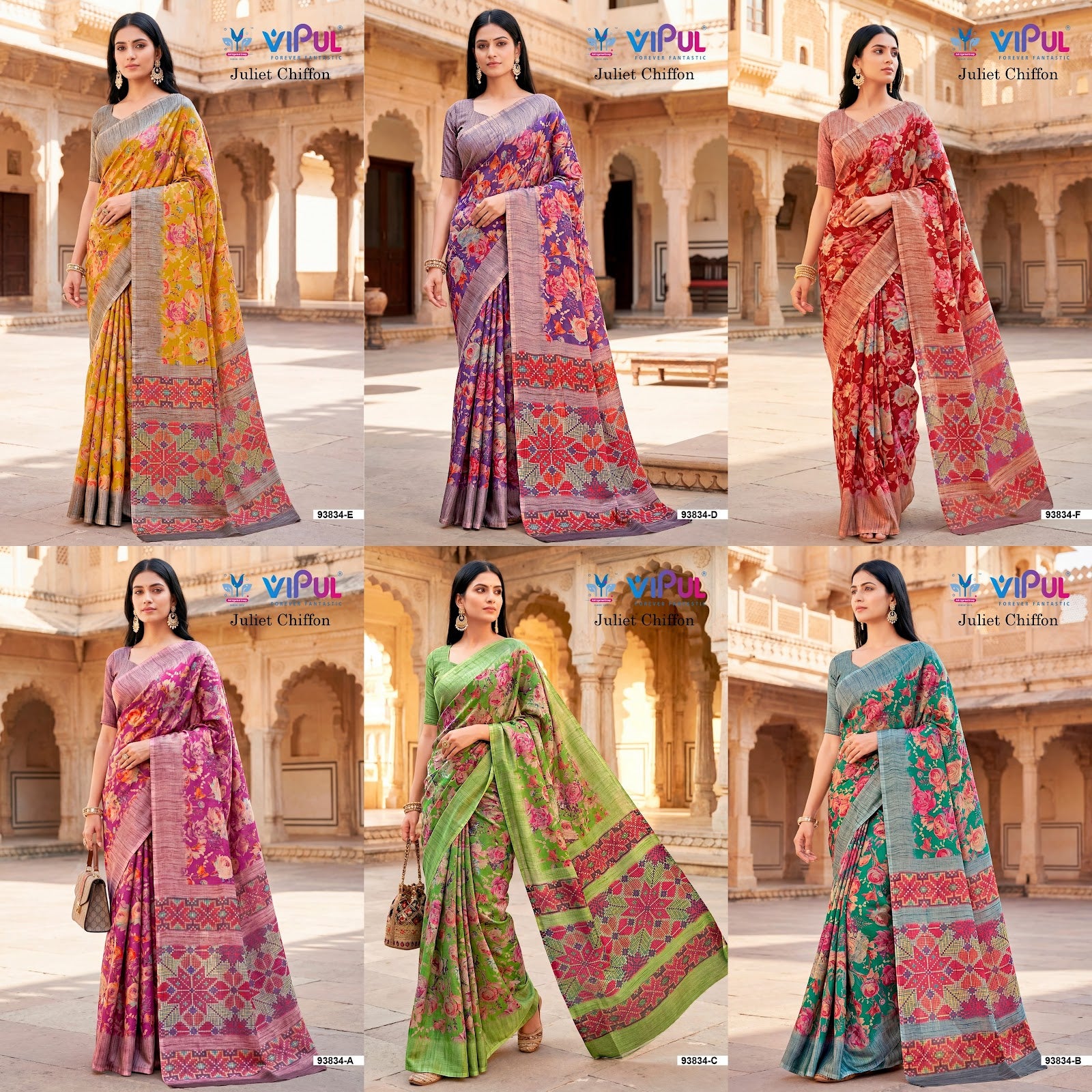 Juliet Chiffon Vipul Sarees Supplier India