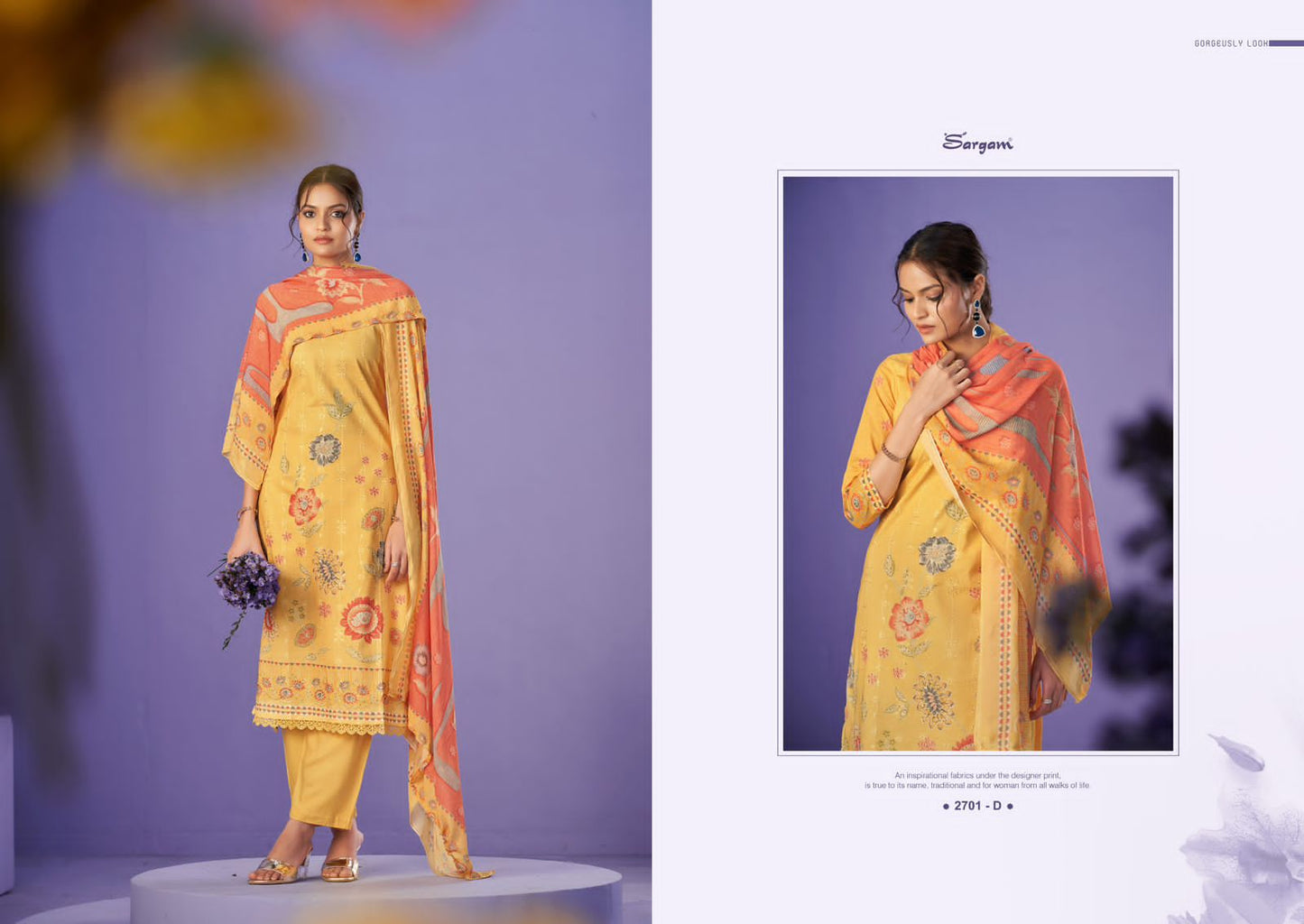 Juliet Sargam Prints Pure Lawn Pant Style Suits Manufacturer Gujarat