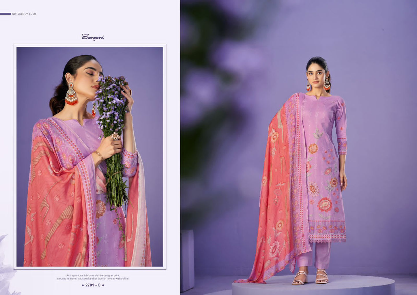 Juliet Sargam Prints Pure Lawn Pant Style Suits Manufacturer Gujarat