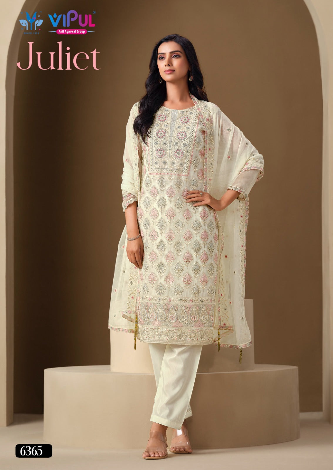 Juliet Vipul Chiffon Pant Style Suits Manufacturer Ahmedabad