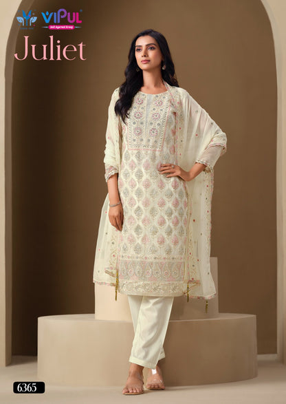 Juliet Vipul Chiffon Pant Style Suits Manufacturer Ahmedabad