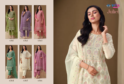 Juliet Vipul Chiffon Pant Style Suits Manufacturer Ahmedabad