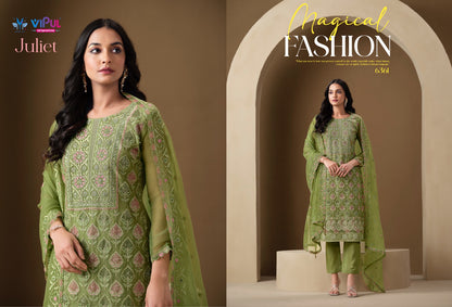 Juliet Vipul Chiffon Pant Style Suits Manufacturer Ahmedabad