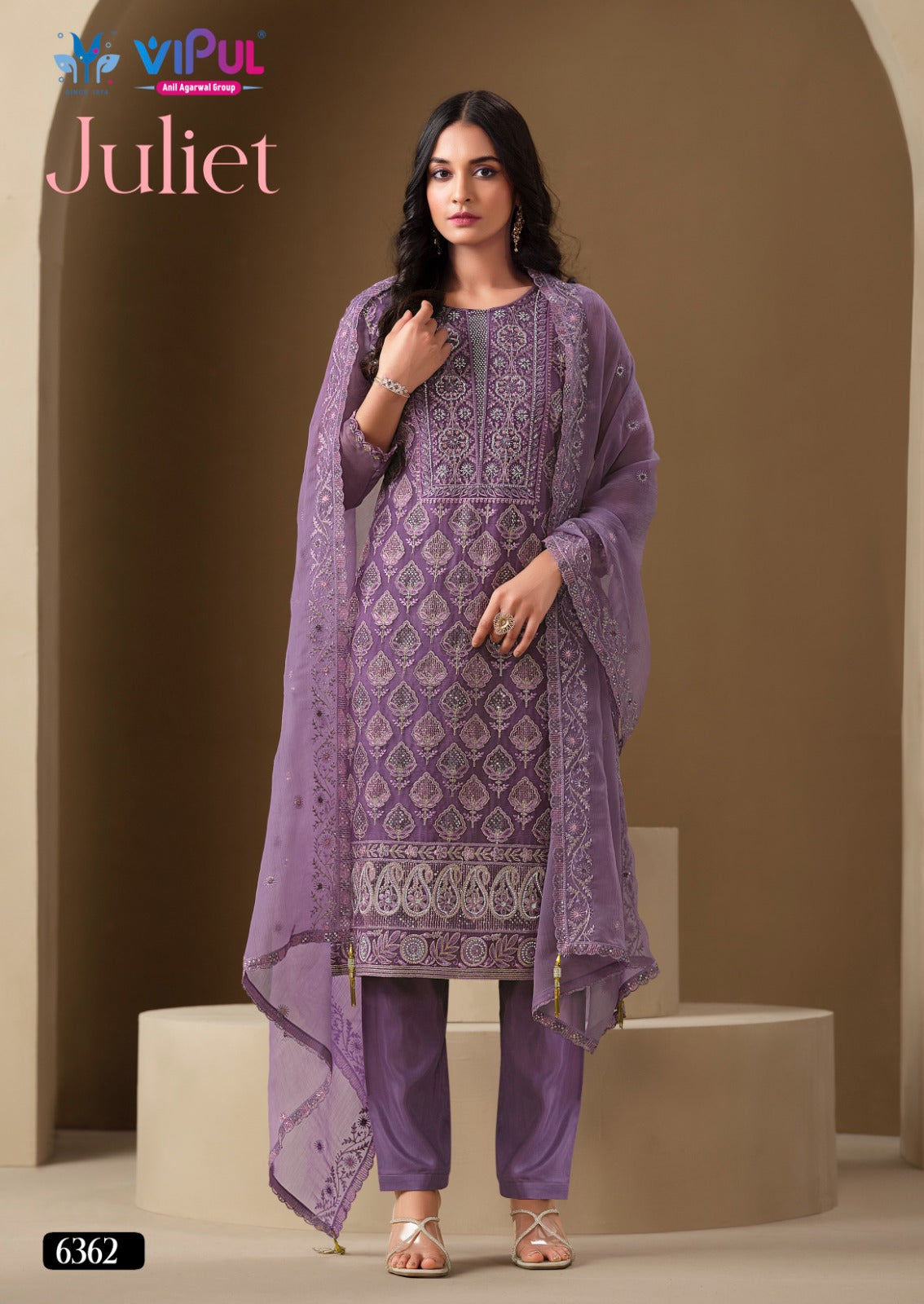 Juliet Vipul Chiffon Pant Style Suits Manufacturer Ahmedabad