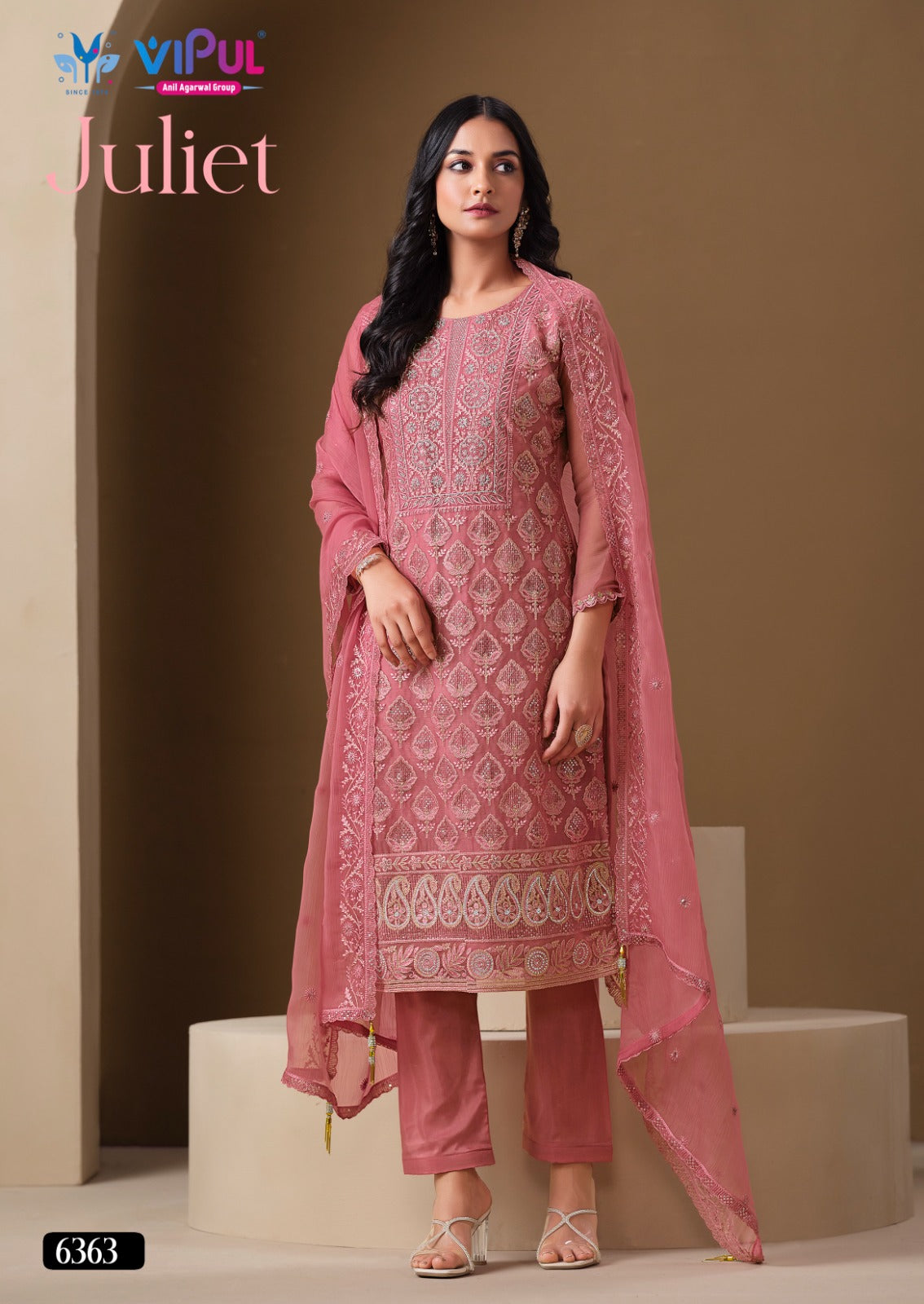 Juliet Vipul Chiffon Pant Style Suits Manufacturer Ahmedabad