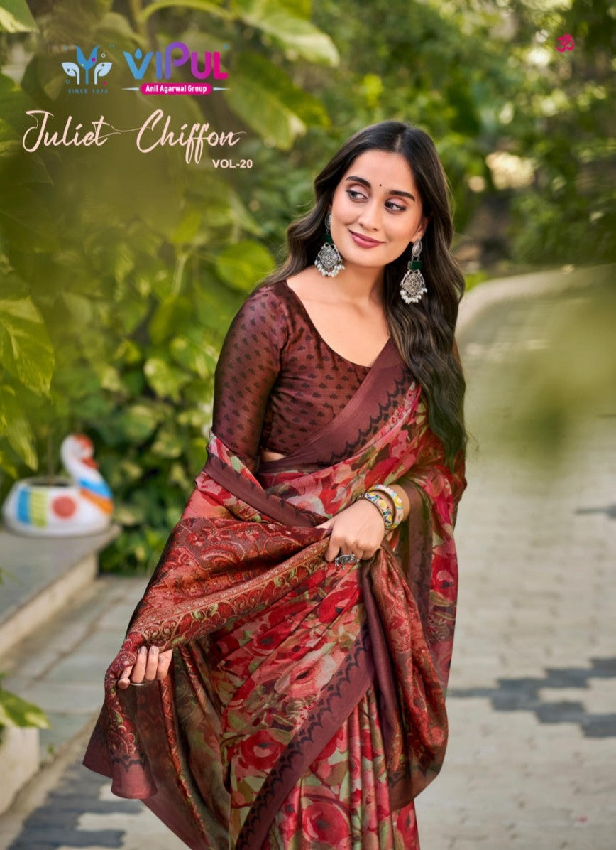 Juliet Chiffon Vol 20 Vipul Chiffon Sarees Manufacturer India