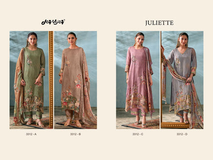 Juliette 3312 Jay Vijay Organza Pant Style Suits Wholesale Rate