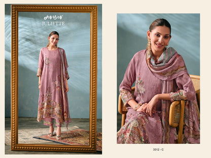 Juliette 3312 Jay Vijay Organza Pant Style Suits Wholesale Rate