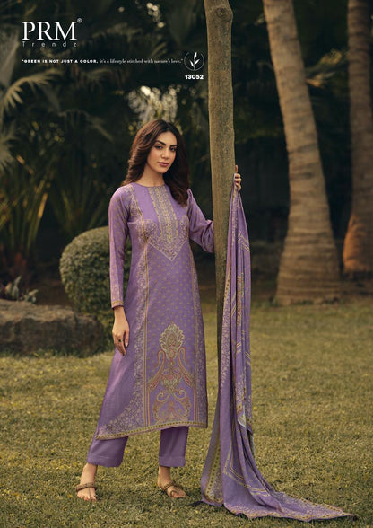 Juliette Prm Trendz Bemberg Muslin Pant Style Suits Manufacturer India