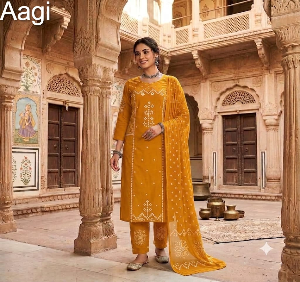 Jumbo Alert Aagi Dhabu Cotton Readymade Pant Style Suits Wholesale Price