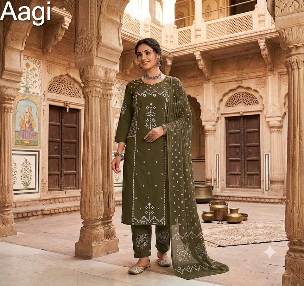 Jumbo Alert Aagi Dhabu Cotton Readymade Pant Style Suits Wholesale Price
