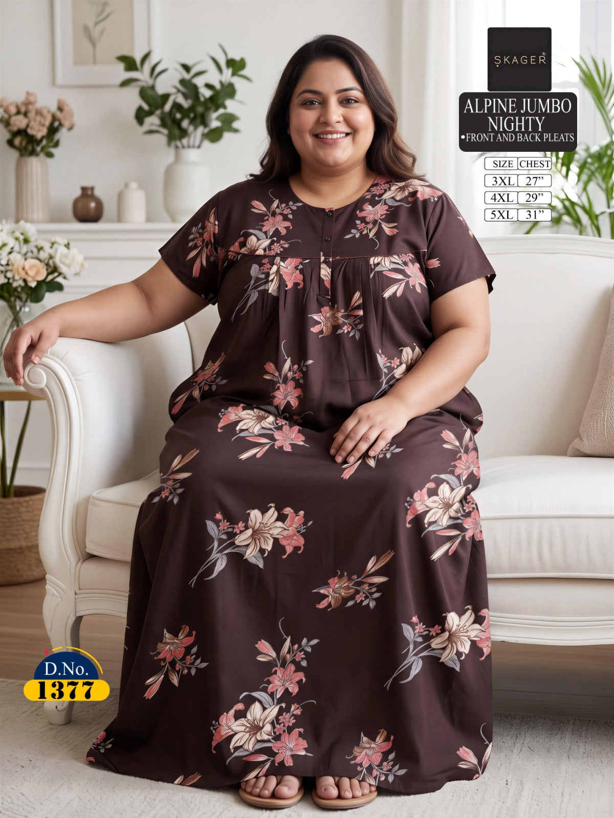 Jumbo Alpine 121026 Skager Night Gowns Wholesaler Gujarat