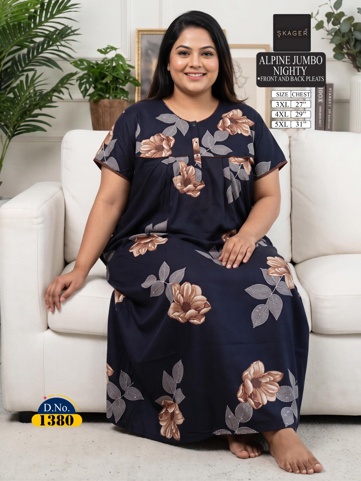 Jumbo Alpine 121026 Skager Night Gowns Wholesaler Gujarat