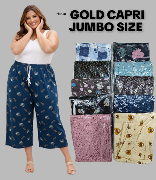 Jumbo Gold Hanso Cotton Womens Capri Exporter