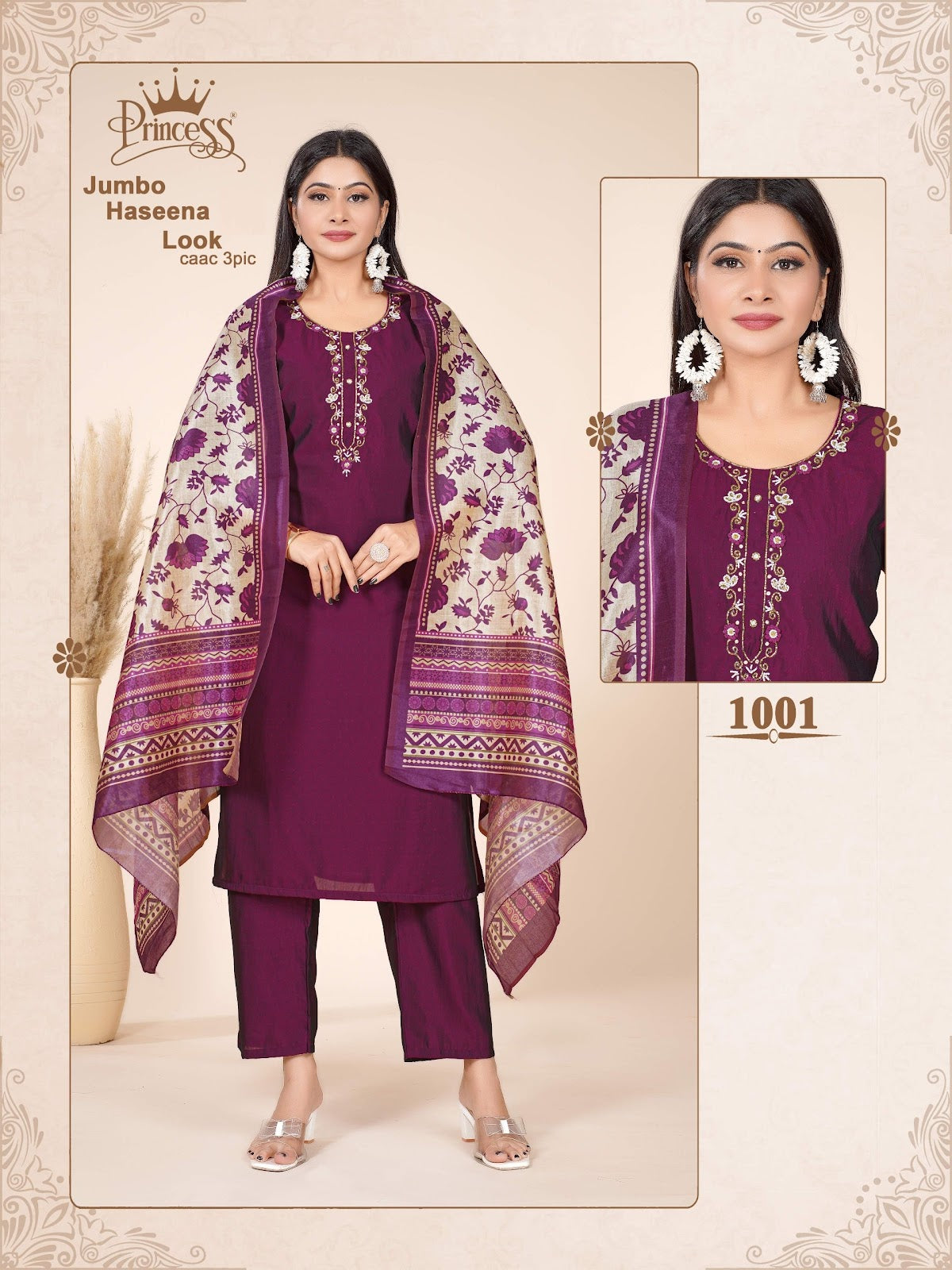 Jumbo Haseena Look Princess Creation Readymade Pant Style Suits Exporter