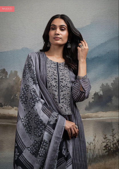 Junafa Naariti Mul Chanderi Pant Style Suits Manufacturer India