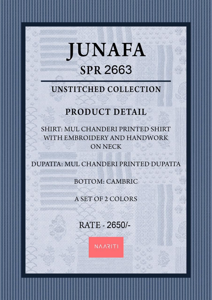 Junafa Naariti Mul Chanderi Pant Style Suits Manufacturer India
