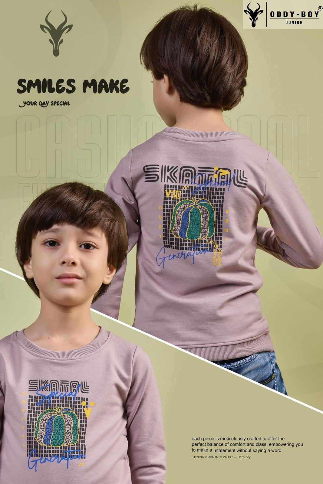 Junior Obj 166-A 166-B Oddy Boy Lycra Looper Boys Tshirt Wholesale Price