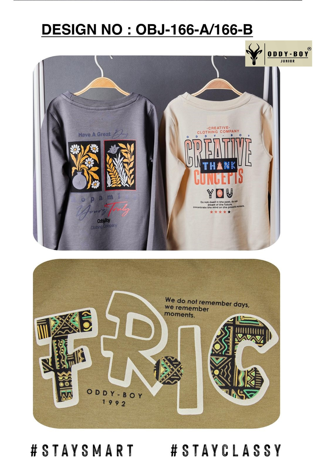 Junior Obj 166-A 166-B Oddy Boy Lycra Looper Boys Tshirt Wholesale Price